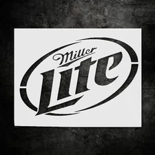 Miller Lite Light Beer Stencil for DIY Crafts and Custom Painting - StencilAir