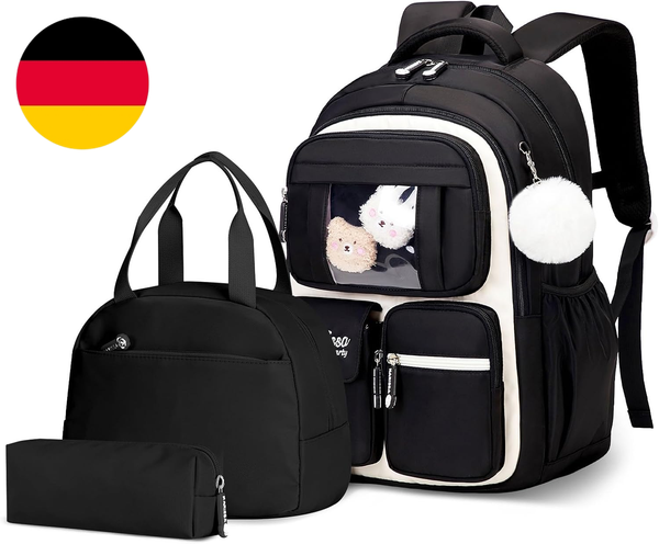Amythe Schultasche MäDchen Rucksack Kinder, 3-Teilig Schulrucksack Aus Nylon Mit-image