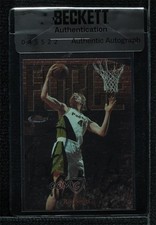 BAS 1997 Topps Finest Common Bronze Rik Smits #4 Seal of Authenticity Auto 3c7