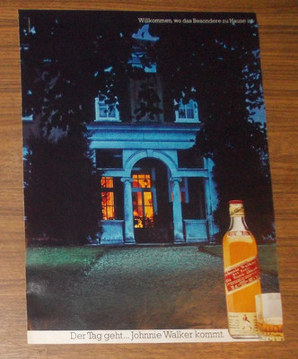 Seltene Werbung JOHNNIE WALKER - Der Tag geht Johnnie Walker kommt #2 1982