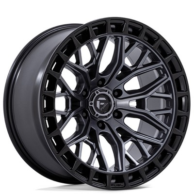 17x9 Fuel Wheels FC869 Sigma Matte Gunmetal w/ M-Blk Lip Rims 6x135 ET+1 (4pcs)