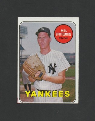 1969 Topps Mel Stottlemyre #470 wl ~~ Tough WHITE Letter ~~ NY Yankees