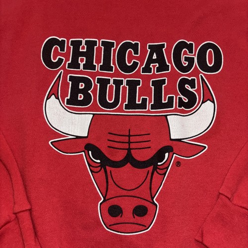 Vintage 90’s Chicago Bulls Nutmeg Sweatshirt Made In USA L Red NBA Basketball - Picture 3 of 15