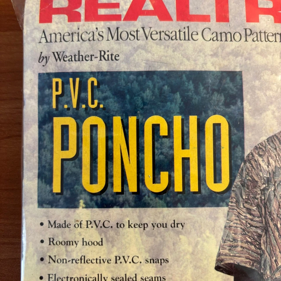 Bill Jordan Realtree Camo Weather-Rite PVC Poncho Waterproof Hunting Rain Gear - Image 4 of 4