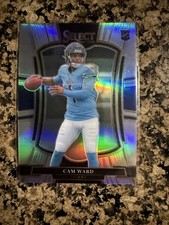 2025 Panini Select Football Cam Ward Silver Prizm Rookie #126 Premier Titans