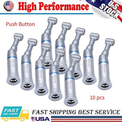 1-10 Dental Low Speed Handpiece Contra Angle Push Button E-Type ASKEADNT