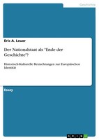 "Der Nationalstaat Als \"Ende Der Geschichte\"? (Buch)"