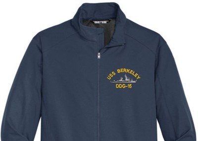 USS BERKELEY DDG-15 Soft Shell Jacket.  New.  U.S. Navy