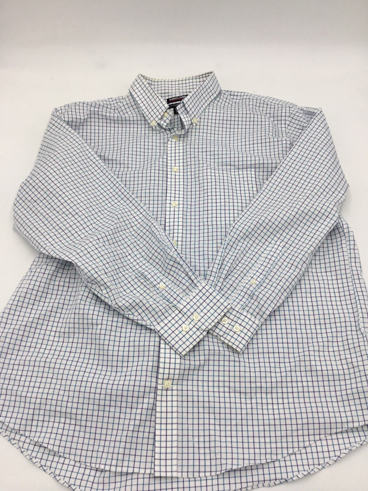 Kirkland Signature Traditional Fit Mens Long Sleeves Shirt Multi 18 34 35 4790₽