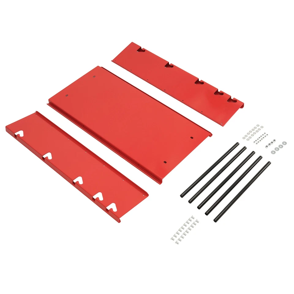 Soporte de carrete de alambre rojo 5 varillas carrete de alambre dispensador estante para electricidad industrial Foto 4 de 4