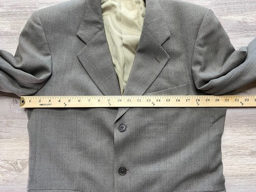 Vintage Yves Saint Laurent Blazer 40S Men Sport Coat YSL Brown Wool Ventless 80s - Picture 9 of 13