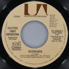 ELECTRIC LIGHT ORCHESTRA Showdown / Daybreaker UNITED UA-XW842-Y VG+ 45 1976 7"