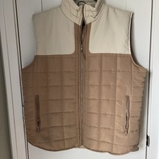 NOMAD Men s Medium Padded Sleeveless Tan Zipper Vest Outdoor Collar Jacket Quilt