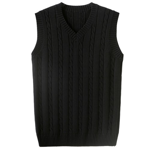 Men Jumper Vest Sleeveless Sweater 