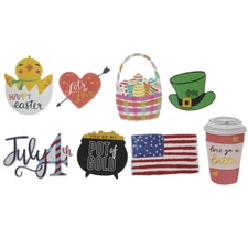 THE PAPER STUDIO Stickabilities Die-Cut HOLIDAY Stickers - 24 pcs