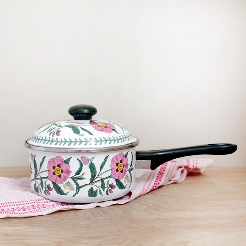 Portmeirion Botanic Garden Covered 2Q Enameled Saucepan Susan Williams-Ellis