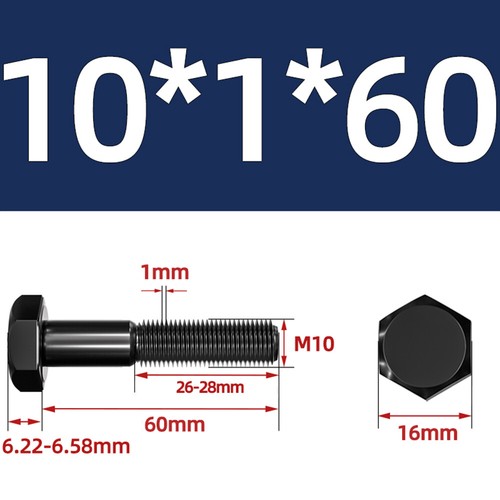 Metrische extrafeine hochfeste Sechskantschrauben aus legiertem Stahl 12,9 Güteklasse M10 M16 M18 - Bild 15 von 157
