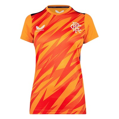Castore Womens Rangers Match T-Shirt 2023 2024 Licensed Short Sleeve Crew Neck