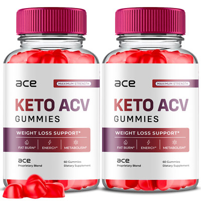 (2 Pack) Ace Keto ACV Gummies, Ace Keto Gummies Weight Loss (120 Gummies) 