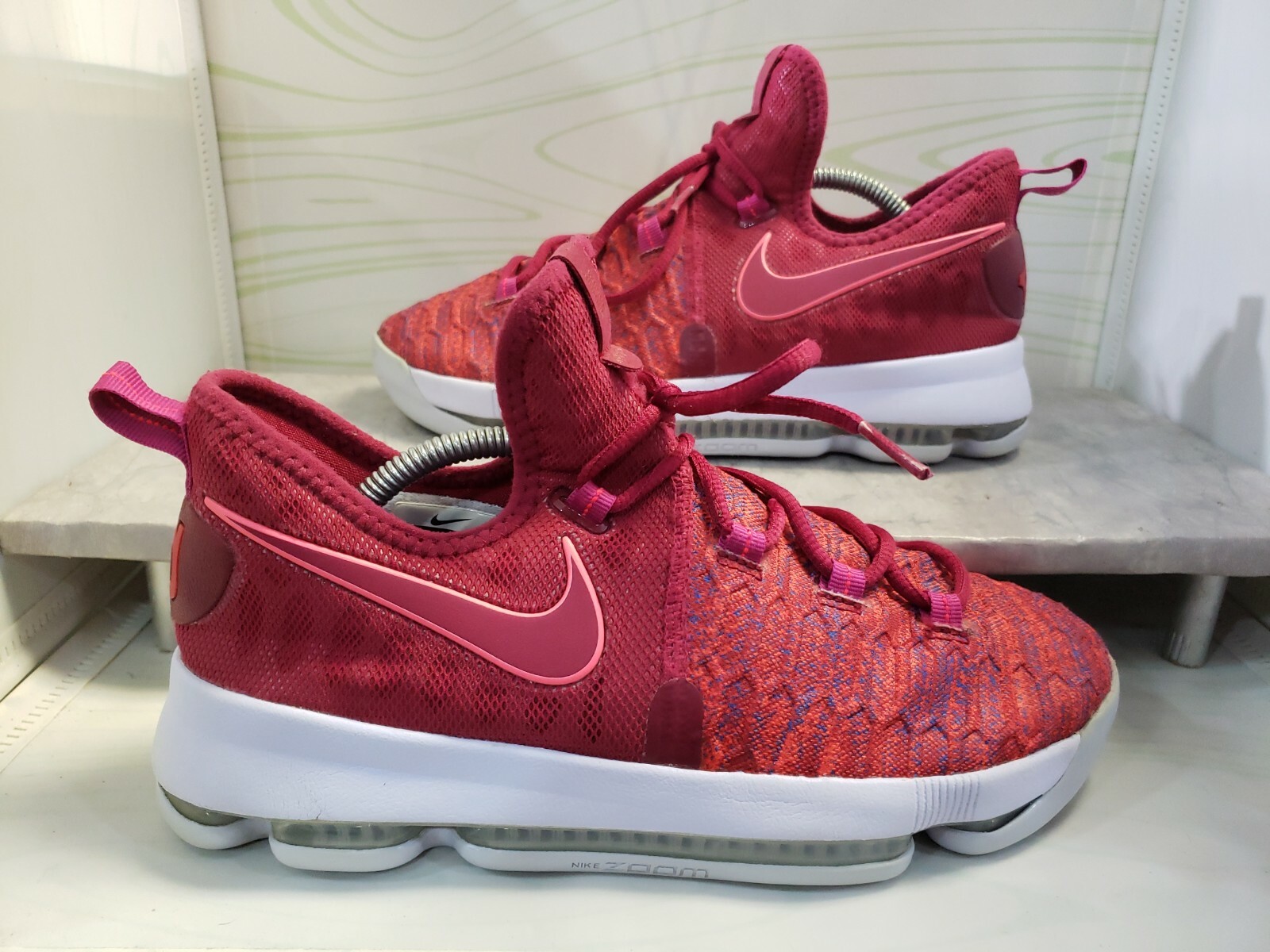 Nike Zoom KD 9 Kevin Durant Basketball Shoes 855908-666 Youth Size 7 | eBay