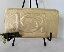 Bebe Wallet Gold Zip-Around NWT
