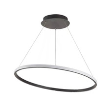 Modern LED Single Aluminium Ceiling Light Ring Chandeliers Gold Black Adjustable