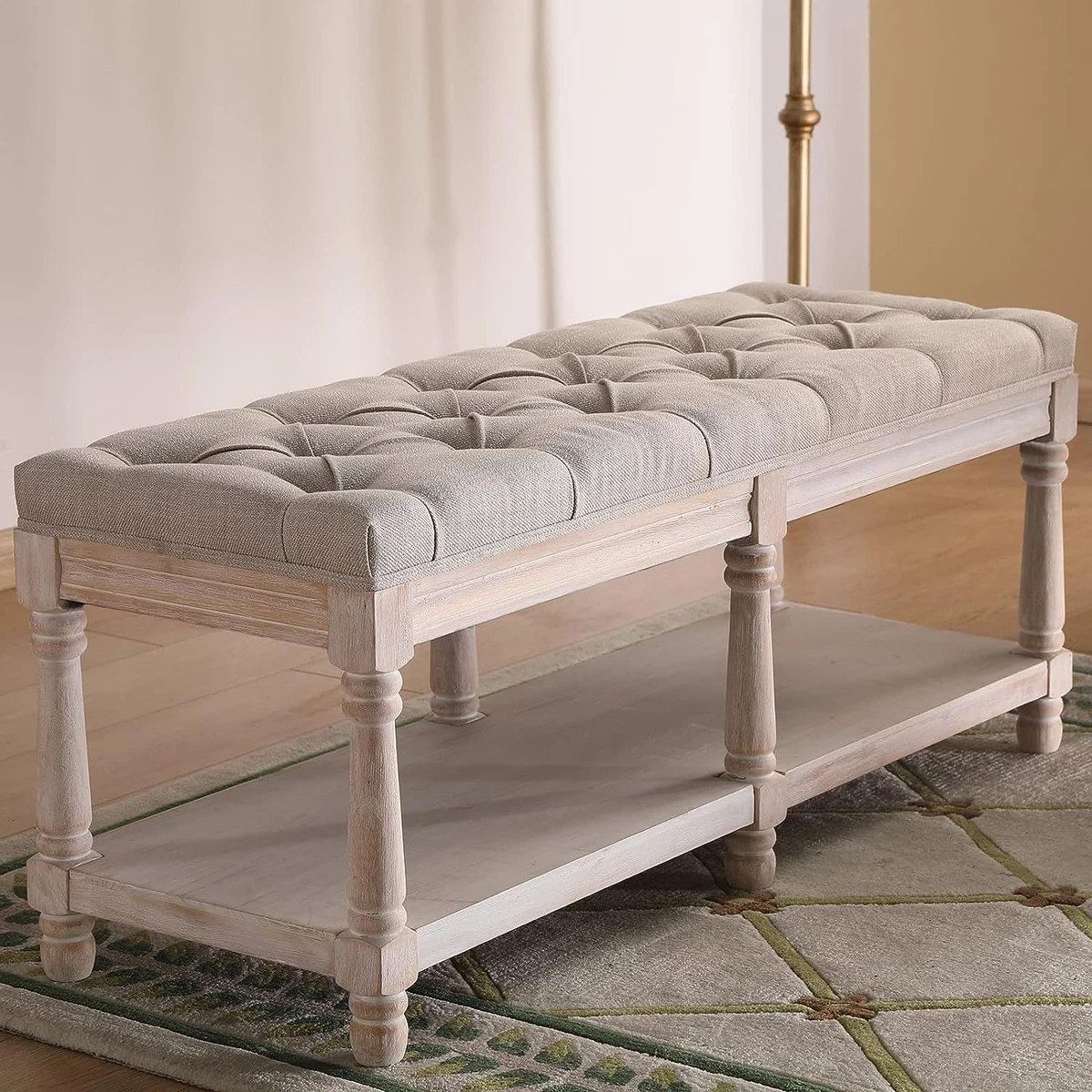 Bench with 2024 bottom shelf