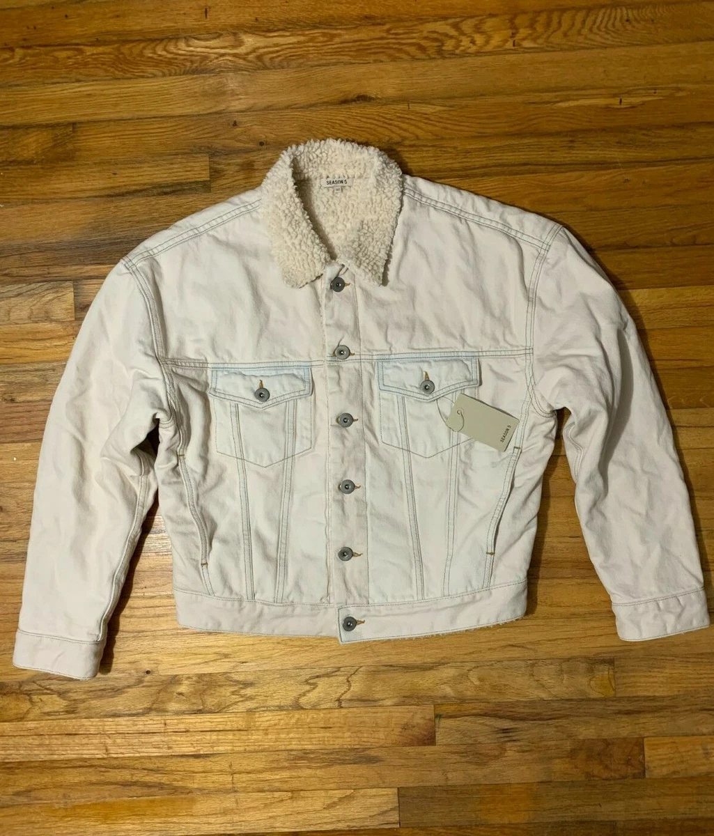 YEEZY SEASON 5 SHERPA LINED DENIM JACKET KW5U6098 INDIGO KANYE WEST MEN SIZES