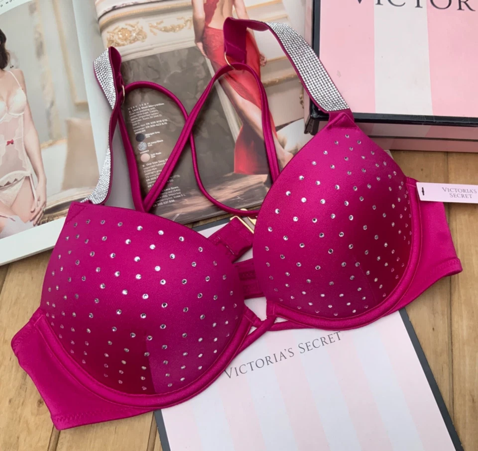 Top de bikini push-up Victoria's Secret Shine Strap Bombshell 34B EE. UU. Foto 4 de 4