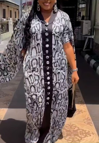 African Dashiki Women Maxi Dress Cape Sleeve Kaftan Abaya Turkey Cocktail Gown - Picture 3 of 24