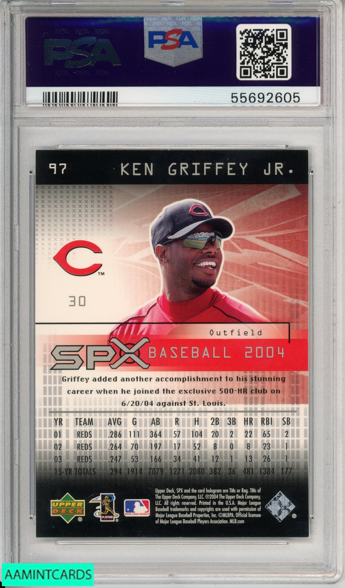 2004 SPX KEN GRIFFEY JR #97 CINCINNATI REDS HOF PSA 10 GEM MT | eBay