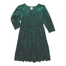 Wonder Nation Girls Velour Dress, Evergreen, XS 4-5 