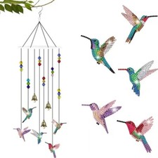 DIY Diamond Painting Suncatcher Double Sided Wind Chimes Garden Hanging Ornament