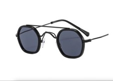 Sunglasses Retro Double Beam Polygon Square