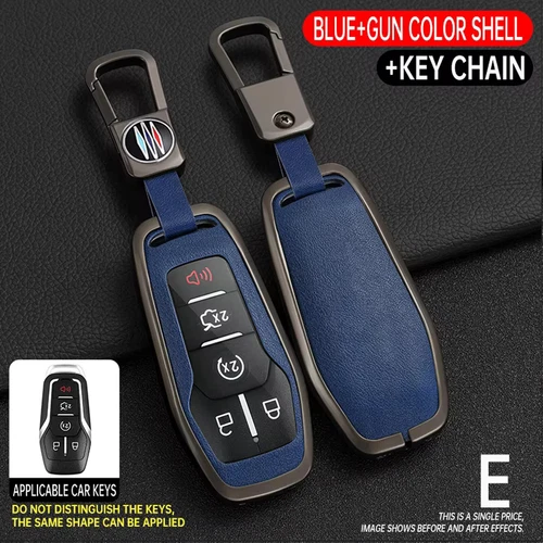 Funda Carcasa Llavero Mando a Distancia Coche Aleación Cuero Para Ford Mustang F-150 EXPLORER Zinc - Imagen 27 de 40