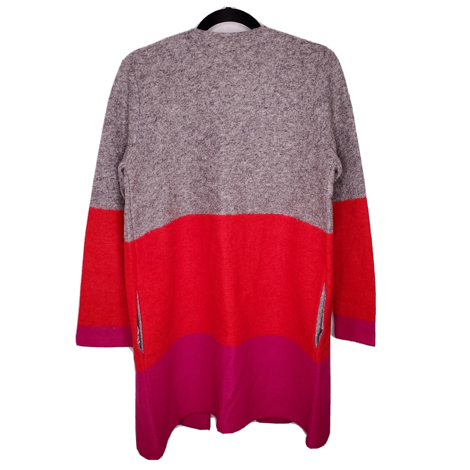 Max Studio Color Block Cardigan Wool 