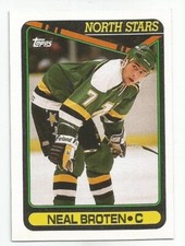 NEAL BROTEN 1990-91 TOPPS CARD NM-MT+ CONDITION