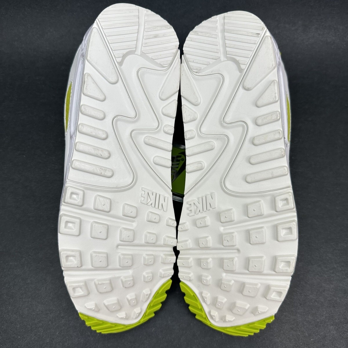 Nike Air Max 90 Unlocked By You Gray/yellow DJ2660-991 Men Size 8.5 Preowned Nike Air Max 90 Unlocked By You White Yellow Shoes DJ2660  main image 2