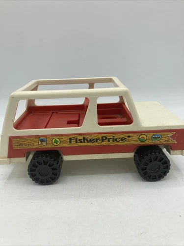 1979 Fisher Price Little People Family Station Wagon Jeep Truck 992 Vintage