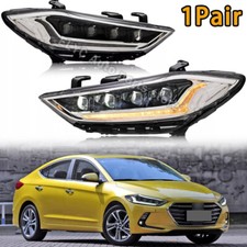 For 2017-2018 Hyundai Elantra Sequential 2Pcs Front Lamps Assembly LED Headlight