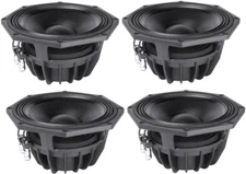4 pcs FaitalPRO 8PR200 8" Neodymium Professional Midbass 16Ω 200 watt 95 dB 58Hz