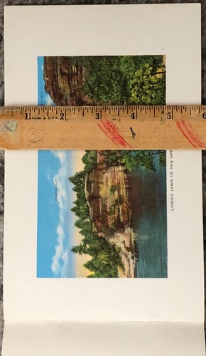 WI Souvenir Vintage Il Pittoresco Wisconsin Dells Libretto Colore Originale 1950 - Foto 15 di 15