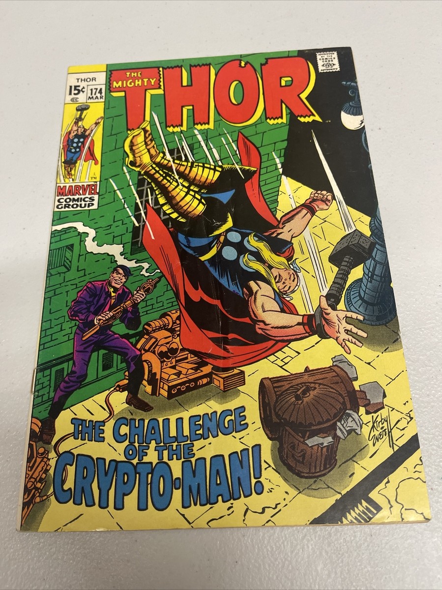 Thor #174 March 1970 Marvel Comics Jack Kirby Art 1st Crypto-Man Mid Grade