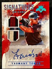 2017 Panini PLATINUM DUAL PATCH AUTO DIAMOND KING Yasmany Tomas 03/10