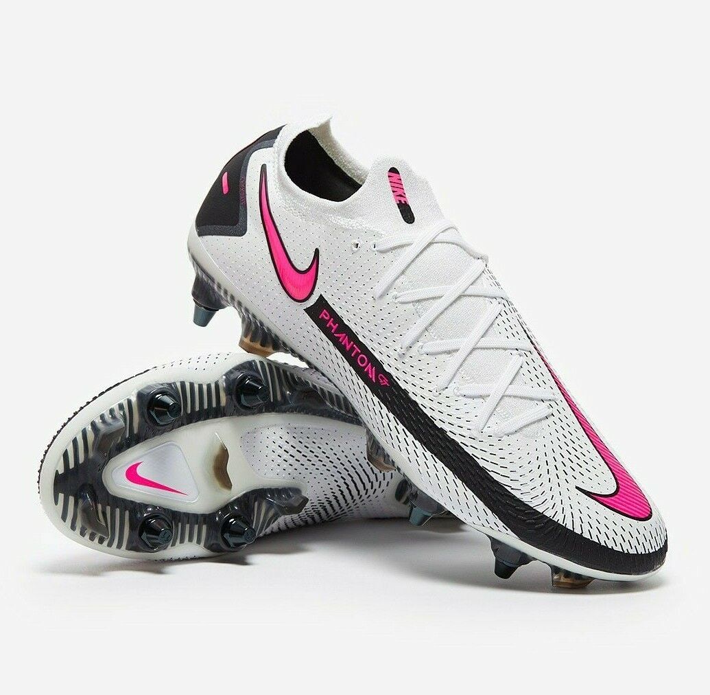 New Nike Phantom GT Elite SG-Pro FG Soccer Cleats ACC 6.5 = W 8  White-Black-Pink