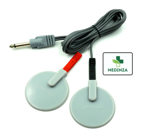 Premium 8 Kohle Elektroden Pads 4 Kabel für ElectroTerapy Medinza Dyno US Einheit - Bild 3 von 7