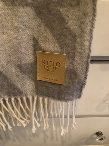 NIDO NOTTE ITALIA Houndstooth in Grey 51 x 67" Throw Blanket -- NWT - Picture 3 of 3