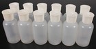 12 pack - 2oz. Plastic Flip Top Boston Round Squeeze Bottles LDPE 60ml New