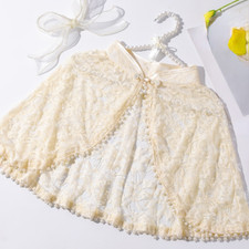 Lady Lace Cloak Cape Short Poncho Shawl Vintage Style Thin Wedding Elegant Sweet