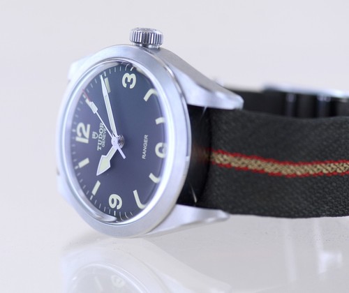Orologio Tudor Oyster Prince Ranger nero top senza data cinturino Nato automatico B+P - Foto 13 di 18